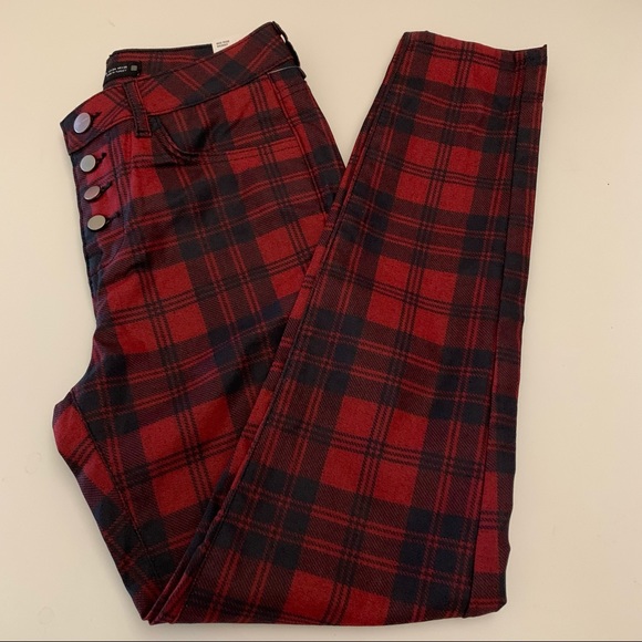 NWT Zara beautiful plaid mid waist pant, size 4 - Picture 6 of 7